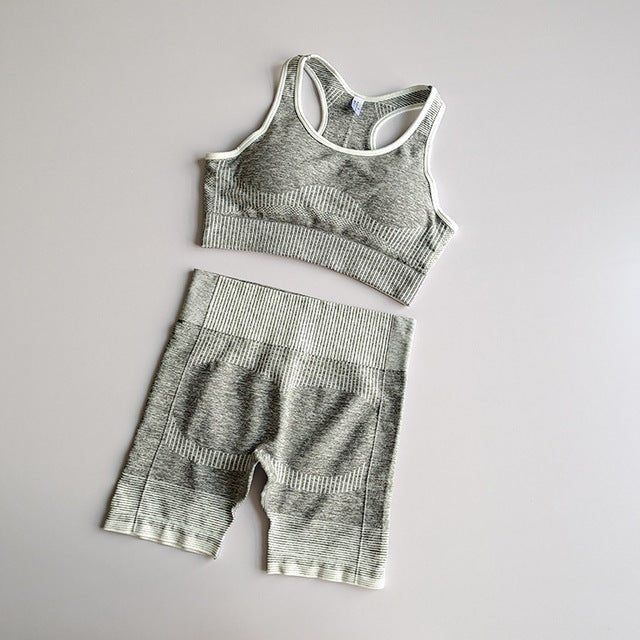 2 piece long sleeve workout set women yoga clothes strength active wear-3