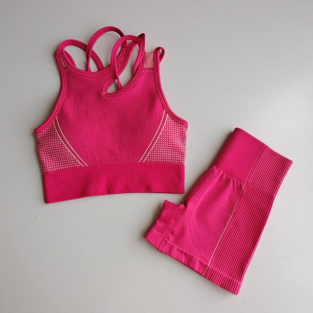 2pcs Seamless Yoga Sets Women Sport Wear-2