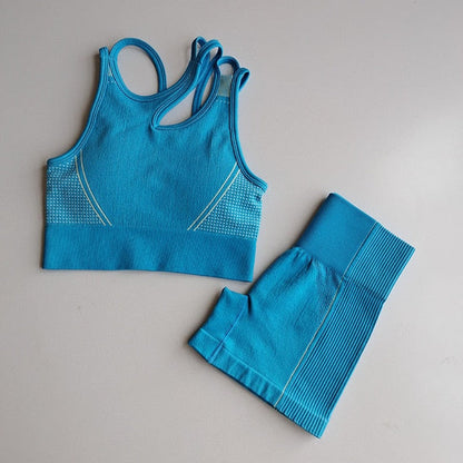 2pcs Seamless Yoga Sets Women Sport Wear-5