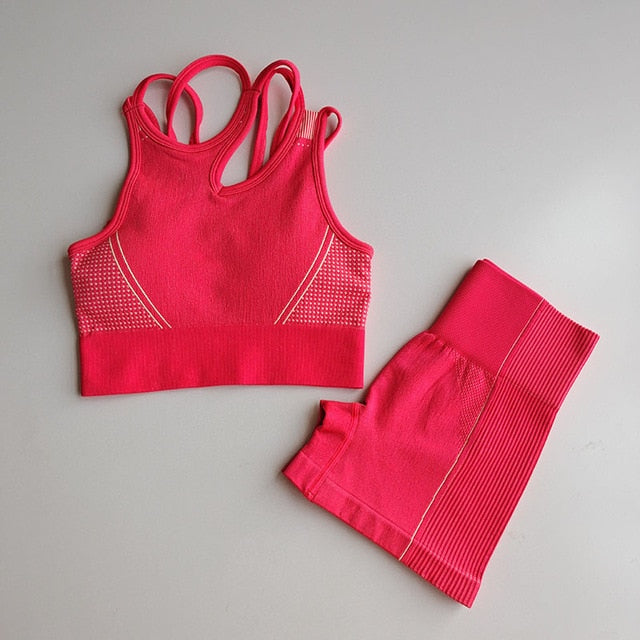 2pcs Seamless Yoga Sets Women Sport Wear-3
