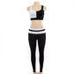 Patchwork Fitness Yoga Sportswear Set For Women Crop Top Leggings Pants Suit Gym Fitness Jogging Slim Tracksuit Outfits Clothing-1