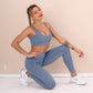 Seamless Solid Yoga Suit GYM Sporty Fitness Two Piece Set Running Sports Jogging Tracksuit Bra Top Leggings Workout Wear-0