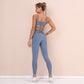 Seamless Solid Yoga Suit GYM Sporty Fitness Two Piece Set Running Sports Jogging Tracksuit Bra Top Leggings Workout Wear-9