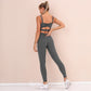 Seamless Solid Yoga Suit GYM Sporty Fitness Two Piece Set Running Sports Jogging Tracksuit Bra Top Leggings Workout Wear-8