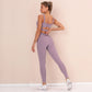 Seamless Solid Yoga Suit GYM Sporty Fitness Two Piece Set Running Sports Jogging Tracksuit Bra Top Leggings Workout Wear-7