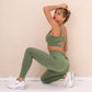 Seamless Solid Yoga Suit GYM Sporty Fitness Two Piece Set Running Sports Jogging Tracksuit Bra Top Leggings Workout Wear-4