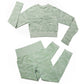 3Pcs Yoga Set Sport Suits Gym Wear Seamless Sportswear Workout Leggings Sports Bra Long Sleeves Crop Tops Fitness Clothing-8